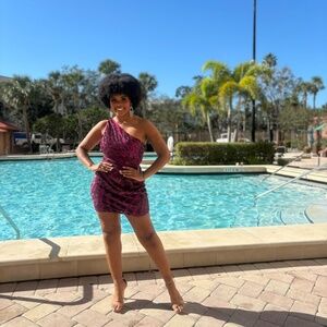 Primavera Grape Cocktail Dress